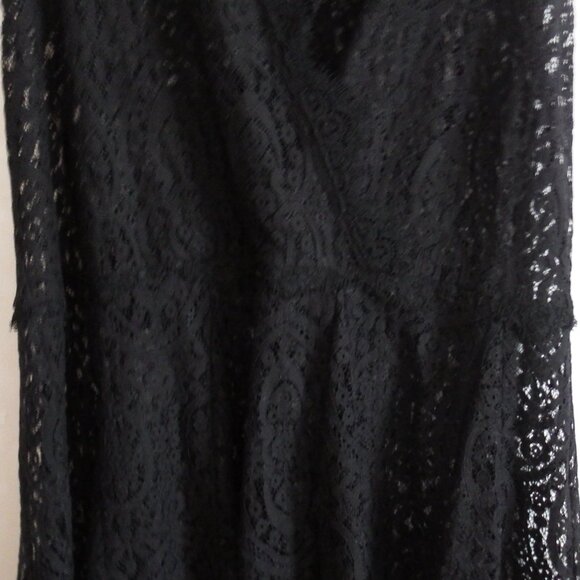 NWT Free People Black Boho Baby Doll Lace Dress Beach L - Picture 5 of 7